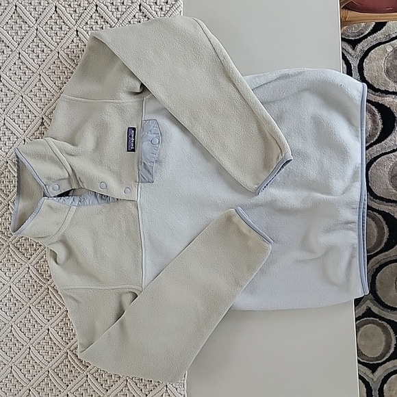 Patagonia Synchilla Fleece Snap Pullover - Women’s Small Tan and Cream - Picture 1 of 4